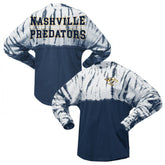 Nashville Predators Spirit Jersey Unisex Crystal Half Dye Long Sleeve T-Shirt - Navy | US 201405554