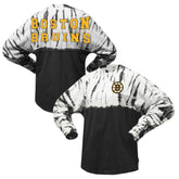 Boston Bruins Spirit Jersey Unisex Crystal Half Dye Long Sleeve T-Shirt - Black | US 201405565