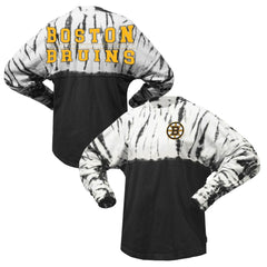 Boston Bruins Spirit Jersey Unisex Crystal Half Dye Long Sleeve T-Shirt - Black | US 201405565