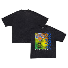 New York Knicks Sport Classics Enzyme Washed T-Shirt Black - New Era