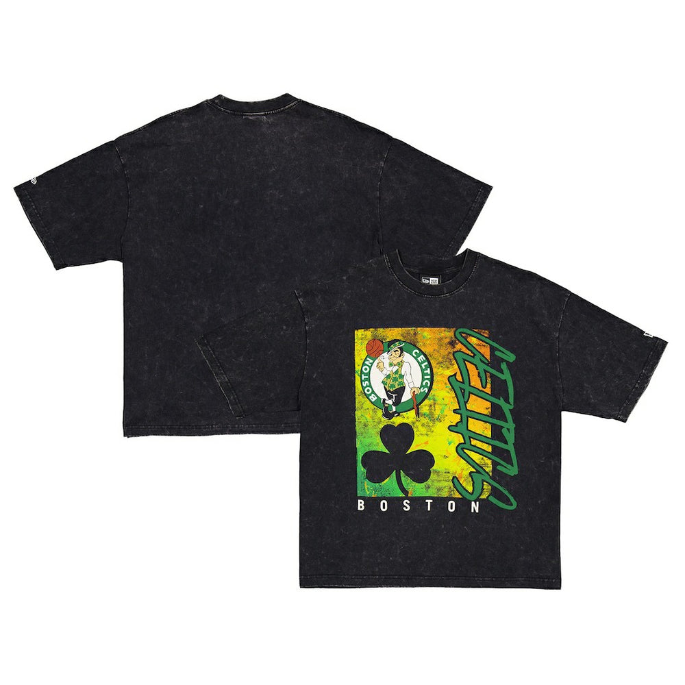 Boston Celtics Sport Classics Enzyme Washed T-Shirt Black - New Era