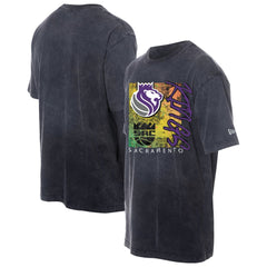 Sacramento Kings Distressed Sport Classics Enzyme Washed T-Shirt Black - New Era