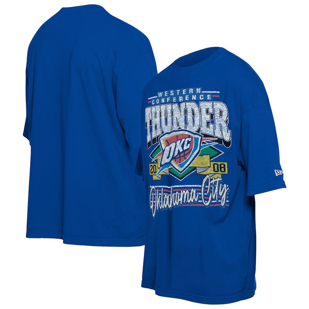 Oklahoma City Thunder Distressed Sport Classics T-Shirt Blue - New Era outlet