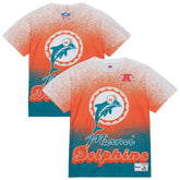 Miami Dolphins Team Burst Vintage Logo T-Shirt - White T-shirts