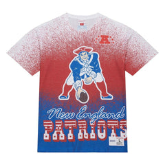 New England Patriots Team Burst Vintage Logo T-Shirt - White T-shirts
