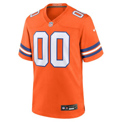 Denver Broncos Youth 2nd Alternate Custom Replica Jersey - Orange Jerseys