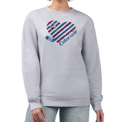 Colorado Avalanche G-III 4Her by Carl Banks Women's Heart Graphic Pullover Sweatshirt - Heather Gray | US 201411341