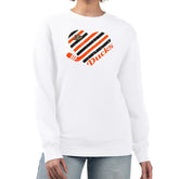 Anaheim Ducks G-III 4Her by Carl Banks Women's Heart Graphic Pullover Sweatshirt - White | US 201411386