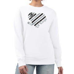 Los Angeles Kings G-III 4Her by Carl Banks Women's Heart Graphic Pullover Sweatshirt - White | US 201411397