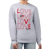Carolina Hurricanes G-III 4Her by Carl Banks Women's Lots Of Love Team Logo Graphic Pullover Sweatshirt - Heather Gray | US 201411520
