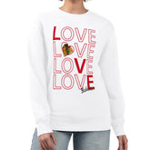 Chicago Blackhawks G-III 4Her by Carl Banks Women's Lots Of Love Team Logo Graphic Pullover Sweatshirt - White | US 201411521