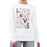 Colorado Avalanche G-III 4Her by Carl Banks Women's Lots Of Love Team Logo Graphic Pullover Sweatshirt - White | US 201411540
