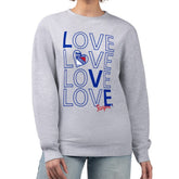 New York Rangers G-III 4Her by Carl Banks Women's Lots Of Love Team Logo Graphic Pullover Sweatshirt - Heather Gray | US 201411543