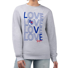 New York Rangers G-III 4Her by Carl Banks Women's Lots Of Love Team Logo Graphic Pullover Sweatshirt - Heather Gray | US 201411543