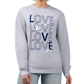 Tampa Bay Lightning G-III 4Her by Carl Banks Women's Lots Of Love Team Logo Graphic Pullover Sweatshirt - Heather Gray | US 201411552