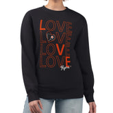Philadelphia Flyers G-III 4Her by Carl Banks Women's Lots Of Love Team Logo Graphic Pullover Sweatshirt - Black | US 201411564