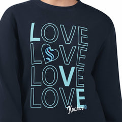 Seattle Kraken G-III 4Her by Carl Banks Women's Lots Of Love Team Logo Graphic Pullover Sweatshirt - Deep Sea Blue | US 201411575