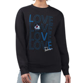 Colorado Avalanche G-III 4Her by Carl Banks Women's Lots Of Love Team Logo Graphic Pullover Sweatshirt - Black | US 201411578