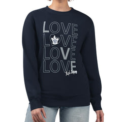 Toronto Maple Leafs G-III 4Her by Carl Banks Women's Lots Of Love Team Logo Graphic Pullover Sweatshirt - Navy | US 201411584
