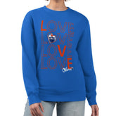 Edmonton Oilers G-III 4Her by Carl Banks Women's Lots Of Love Team Logo Graphic Pullover Sweatshirt - Royal | US 201411585
