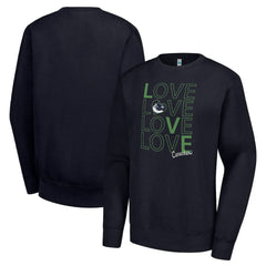 Vancouver Canucks G-III 4Her by Carl Banks Women's Lots Of Love Team Logo Graphic Pullover Sweatshirt - Navy | US 201411586