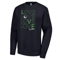 Vancouver Canucks G-III 4Her by Carl Banks Women's Lots Of Love Team Logo Graphic Pullover Sweatshirt - Navy | US 201411586