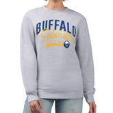Buffalo Sabres G-III 4Her by Carl Banks Women's Filigree Team Graphic Fleece Pullover Sweatshirt - Heather Gray | US 201411601