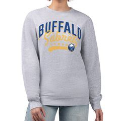 Buffalo Sabres G-III 4Her by Carl Banks Women's Filigree Team Graphic Fleece Pullover Sweatshirt - Heather Gray | US 201411601