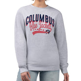 Columbus Blue Jackets G-III 4Her by Carl Banks Women's Filigree Team Graphic Fleece Pullover Sweatshirt - Heather Gray | US 201411606