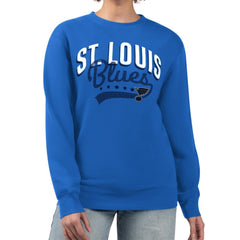 St. Louis Blues G-III 4Her by Carl Banks Women's Filigree Team Graphic Fleece Pullover Sweatshirt - Blue | US 201411607