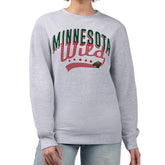 Minnesota Wild G-III 4Her by Carl Banks Women's Filigree Team Graphic Fleece Pullover Sweatshirt - Heather Gray | US 201411621