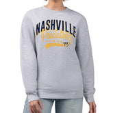 Nashville Predators G-III 4Her by Carl Banks Women's Filigree Team Graphic Fleece Pullover Sweatshirt - Heather Gray | US 201411623