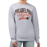 Philadelphia Flyers G-III 4Her by Carl Banks Women's Filigree Team Graphic Fleece Pullover Sweatshirt - Heather Gray | US 201411625