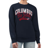 Columbus Blue Jackets G-III 4Her by Carl Banks Women's Filigree Team Graphic Fleece Pullover Sweatshirt - Navy | US 201411626