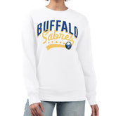 Buffalo Sabres G-III 4Her by Carl Banks Women's Filigree Team Graphic Fleece Pullover Sweatshirt - White | US 201411668