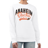Anaheim Ducks G-III 4Her by Carl Banks Women's Filigree Team Graphic Fleece Pullover Sweatshirt - White | US 201411683