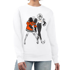 Anaheim Ducks G-III 4Her by Carl Banks Women's Hockey Girls Team Graphic Fleece Pullover Sweatshirt - White | US 201411694