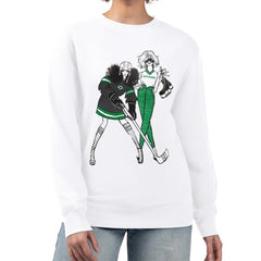 Dallas Stars G-III 4Her by Carl Banks Women's Hockey Girls Team Graphic Fleece Pullover Sweatshirt - White | US 201411699