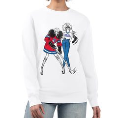 New York Rangers G-III 4Her by Carl Banks Women's Hockey Girls Team Graphic Fleece Pullover Sweatshirt - White | US 201411713