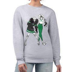 Dallas Stars G-III 4Her by Carl Banks Women's Hockey Girls Team Graphic Fleece Pullover Sweatshirt - Heather Gray | US 201411728