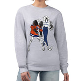 Edmonton Oilers G-III 4Her by Carl Banks Women's Hockey Girls Team Graphic Fleece Pullover Sweatshirt - Heather Gray | US 201411734