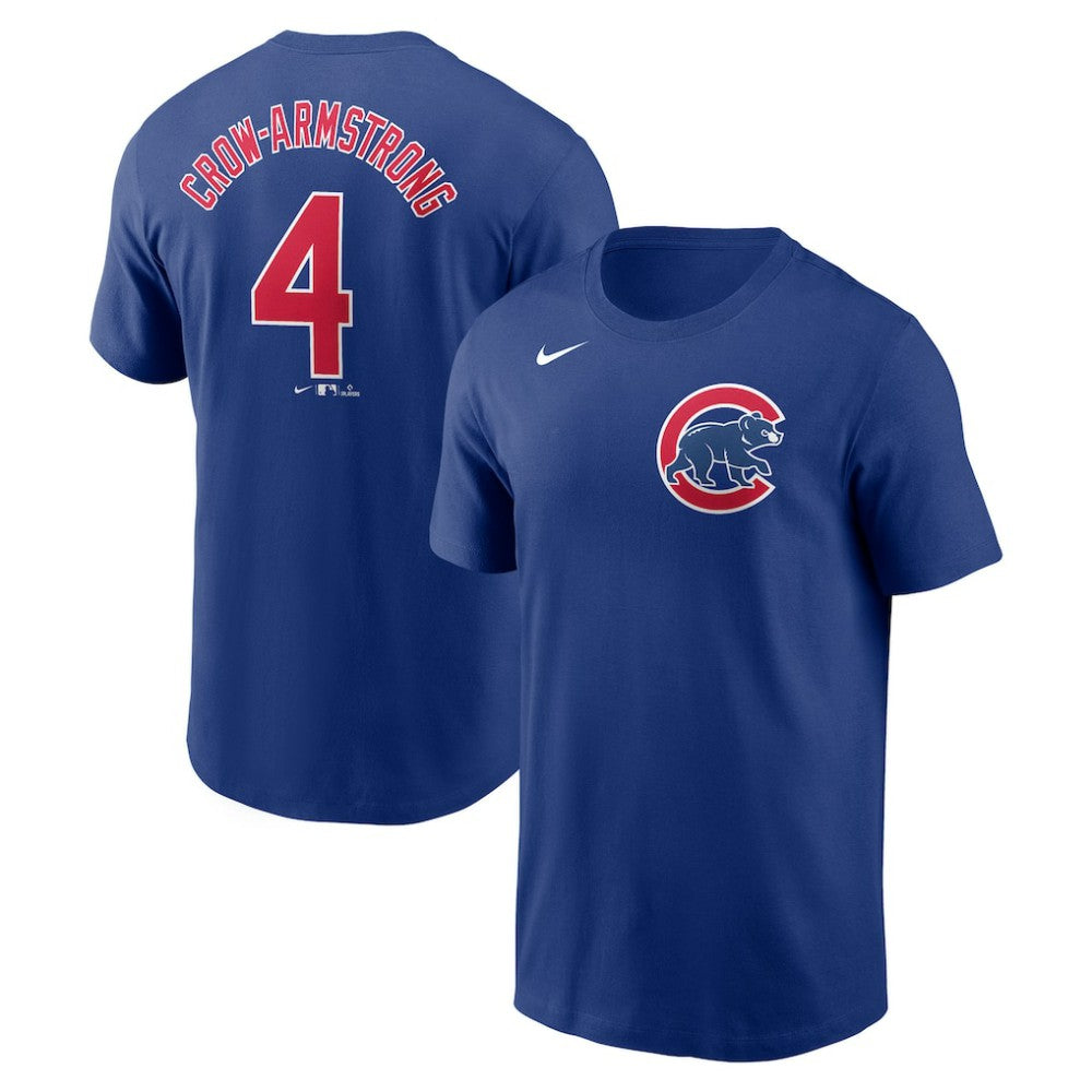Pete Crow-Armstrong Chicago Cubs Nike Fuse Name & Number T-Shirt - Royal T-shirts