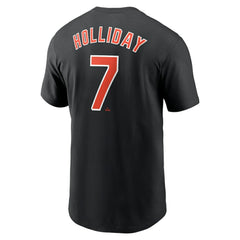 Jackson Holliday Baltimore Orioles Nike Fuse Name & Number T-Shirt - Black T-shirts