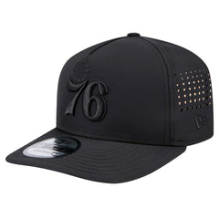 Philadelphia 76ers Vented 9FIFTY A-Frame Snapback Hat Black - New Era