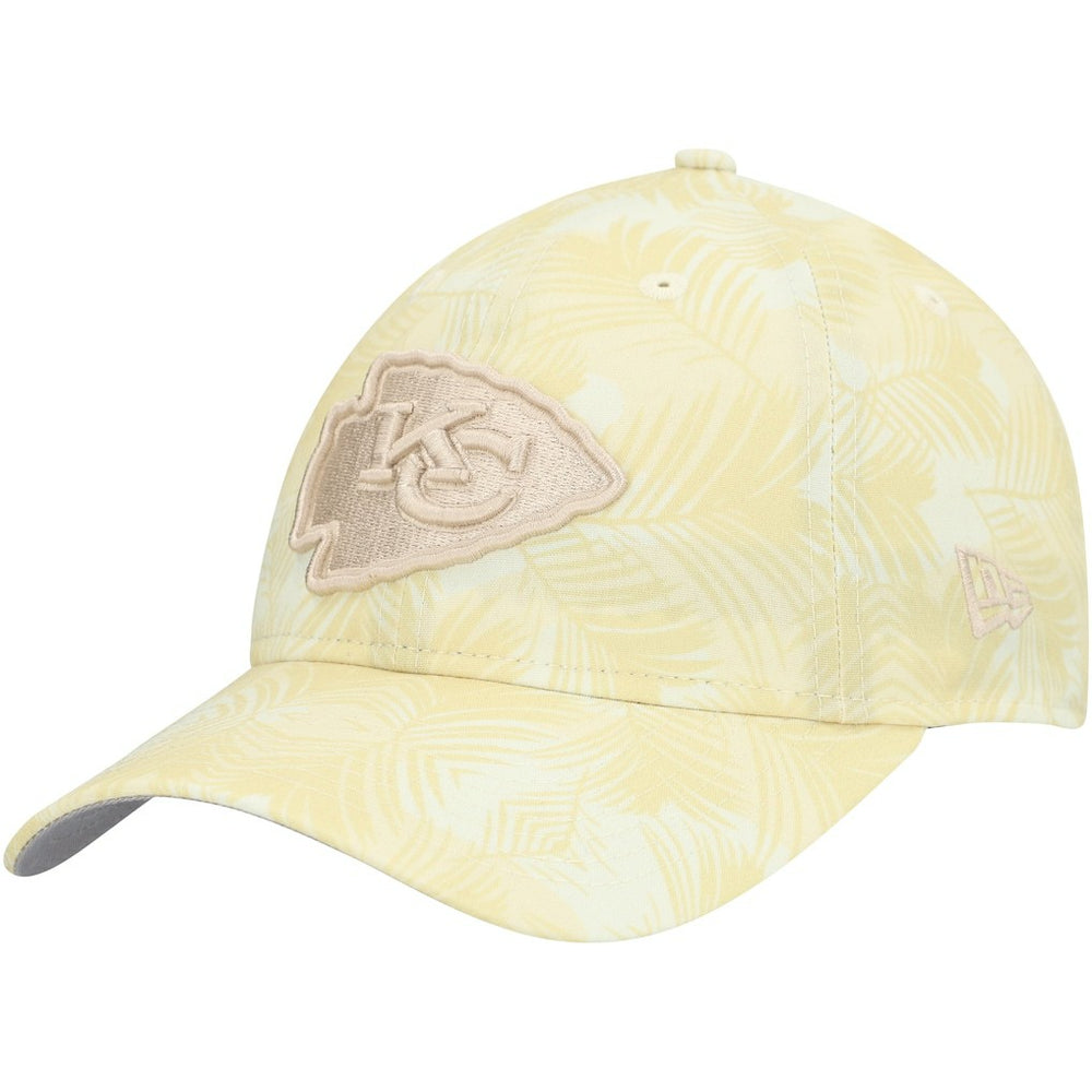 Kansas City Chiefs New Era Women's Frond 9TWENTY Adjustable Hat - Cream Hats