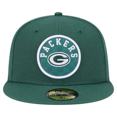 Green Bay Packers New Era Checkered 59FIFTY Fitted Hat - Green Hats