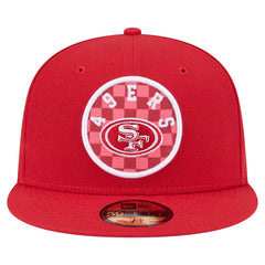 San Francisco 49ers New Era Checkered 59FIFTY Fitted Hat - Scarlet Hats