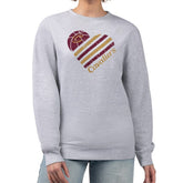 Cleveland Cavaliers G-III 4Her by Carl Banks Women's Heart Graphic Fleece Pullover Sweatshirt Heather Gray