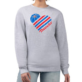 Oklahoma City Thunder G-III 4Her by Carl Banks Women's Heart Graphic Fleece Pullover Sweatshirt Heather Gray