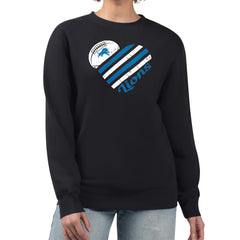 Detroit Lions G-III 4Her by Carl Banks Women's Heart Graphic Fleece Pullover Sweatshirt - Black Pullover